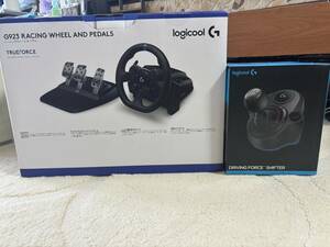 Logicool G923 racing steering wheel & pedal & sifter attaching sack . box attaching 