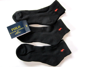 POLO Ralph Lauren новый товар!3 пар комплект Mark вышивка .... длина носки 25-27cm чёрный OR бесплатная доставка RALPHLAUREN пирог ru носки 
