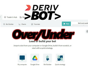 [DERIV bot03.]デリブ自作ボットファイル/OverUnder取引手法・バイナリーボットｘ１個