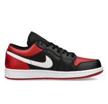 NIKE AIR JORDAN 1 LOW US8 26.0cm メンズ ローカット BLACK/GYM RED/WHITE ブラック レッド ホワイト 553558-066_画像4