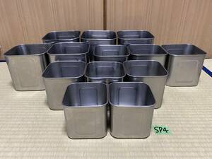 SP4 まとめ YUKIWA ユキワ ステンレス容器 13個セット 保存容器 深型角キッチンポット 持ち手付き 厨房機器 調理道具 業務用 店舗 厨房