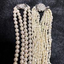 1円 全て アコヤ真珠 ネックレス パール pearl jewelry 925 silver necklace accessory 真珠 あこや アクセサリー シルバー 冠婚葬祭 610g_画像7