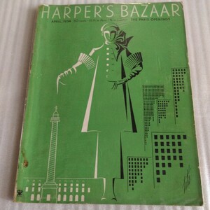 Harper's BAZAAR ハーパーズ・バザー 1934年 April　エルテ　リー・ミラー　ヴィンテージ　アメリカ　ファッション雑誌