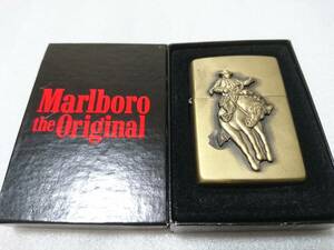 Zippo (ジッポー) 1999年製 Malboro the Original マルボロ カウボーイ ロデオ ゴールド マールボロ 【未点火・未使用品】