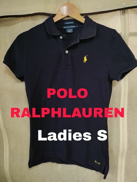 POLO RALPH LAUREN ポロラルフローレン Ladies ポロシャツ size S 色ネイビー