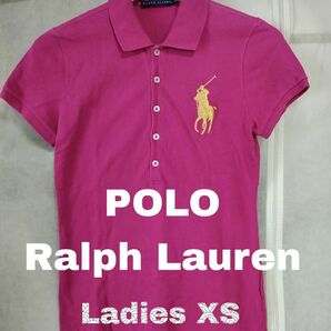 特価品 POLO RALPH LAUREN ポロラルフローレン レディースポロシャツ ビッグポニー サイズXS 色ピンク