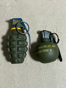 ★MK2（パイナップル型）手榴弾　★M67（アップル型）手榴弾レプリカ 2種セット★ハンドグレネード★コレクション