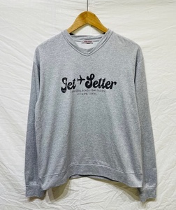 冒険用品 JETSETTER ジェットセッター COOL MAX 80's エアライン ロング Tシャツ 長袖 Lサイズ フィッシング 魚釣り グレー