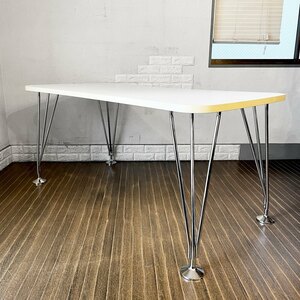 ◎ カルテル Kartell マックステーブル MAX TABLE ホワイト ミーティングテーブル 固定脚 フェルーチョ・ラヴィアーニ 定価￥197,500-