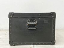 ● ビンテージ Vintage バルカンファイバー製 トランクケース スーツケース ブラック×ゴールド 店舗什器_画像4
