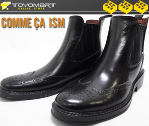 H24* Comme Ca Ism COMME CA ISM* new goods ZA08 Wing chip * side-gore rain boots black /25cm with translation 