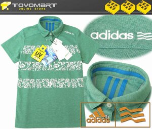 G149●アディダスゴルフ adidas Golf （レディース）●N60936　新品　半袖ポロシャツ　グリーン/M　定価9900円