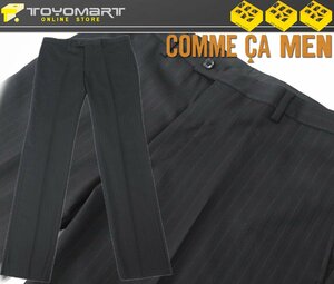 7005●コムサメン COMME CA MEN●新品　FA14 【COMODO MODEL】 シャドーストライプ　ウールスラックス　ブラック/48C　定価13200円