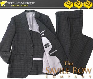 7087●Savile Row サビルロウ●1007　新品 【DORMEUIL】 格子柄　ストレッチ スタンダードスーツ　グレー/A6