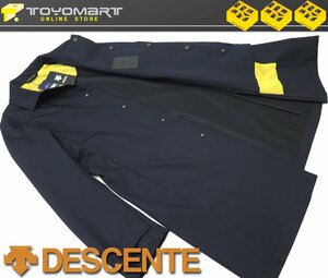 3079●DESCENTE デサント●7728　新品 【撥水加工】 ストレッチ ステンカラーコート　ネイビー/LL