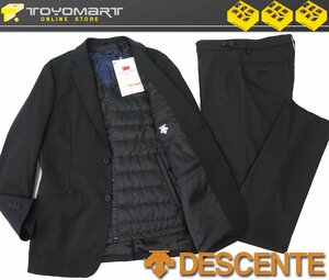 3089●DESCENTE デサント●7751　新品 【3M THINSULATE シンサレート 中綿ベスト】 スタイリッシュ ３ピーススーツ　ブラック/AB4