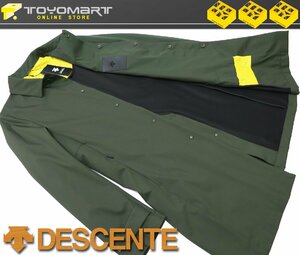 1084●DESCENTE デサント●7728　新品 【撥水加工】 ストレッチ ステンカラーコート　グリーン/L