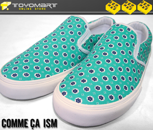 A31* Comme Ca Ism COMME CA ISM* new goods ZG06 print slip-on shoes sneakers green /25cm regular price 7700 jpy exhibition goods 