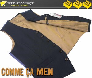 6019●コムサメン COMME CA MEN●新品 【THERMO LITE】 VD31　サーモライト　ウールベスト　ネイビー/M　定価16500円