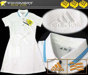 G38●アディダスゴルフ adidas Golf （レディース）●N60122　新品　半袖ワンピース（インナーパンツ付き）　ホワイト/L　定価13200円