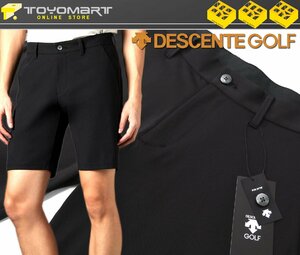 G228●DESCENTE GOLF デサントゴルフ●新品　トリコットメッシュ ショートパンツ　ブラック/85cm　定価15400円