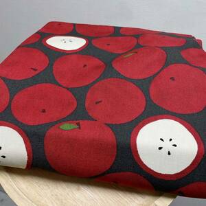  яблоко рисунок 50c слабый oks ткань лоскут ткань яблоко Apple * красный точка полька-дот фрукты Северная Европа способ 
