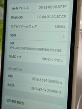 iPhone SE (第3世代) 64GB MMYD3J/A スターライト☆ au 〇判定 SIMフリー バッテリー94％ 良好 スマホ本体 A5830_画像9