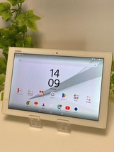 ソニー Xperia Z4 Tablet SOT31 au SIMフリー☆ 判定〇 ホワイト ☆OS7.0アップデート済☆ SO-05G同型 A5840_画像1