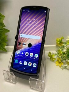 中古 液晶難 SIMフリー softbank razr 5G motorola ポリッシュグラファイト モトローラ 判定○ スマホ本体 Y13