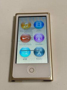 Apple アップル 第7世代 iPod nano 本体A1446 MKMX2J ゴールド☆ iPod ※液晶に黒いスレ Y100