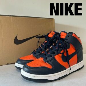 CC0011★8 NIKE ナイキ ダンク ハイ バージニア カレッジ オレンジ/オブシディアン 630335-841 スニーカー シューズ 靴 メンズ 27cm