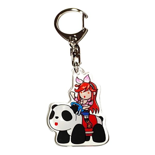 【未使用品】大工の源さん パンダカー 超韋駄天 アクリルキーホルダー 刃渡ミカ ラッキートリガー パチンコ 三洋物産 スマパチ