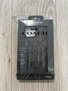 COACH iPhone15 ケース シグネチャー ブラック