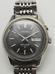 5-202-60 SEIKO BELL-MATIC 4006-7010★セイコー ベルマチック　27石　黒文字盤　自動巻き　デイデイト　アラーム　