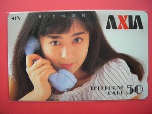 斉藤由貴　アクシア　AXIA　電話　ホワイト加刷　未使用テレカ