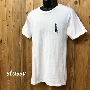 stussy /ステューシー /メンズS 半袖 Tシャツ トップス ロゴ刺繍 ストリート カジュアル 古着