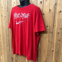 NIKE /ナイキ /メンズ3XL 半袖 Tシャツ トップス プリントTシャツ Beast ロゴTシャツ 赤 スポーツ カジュアル USA古着 大きいサイズ_画像2