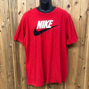 NIKE /ナイキ /メンズXXL 半袖Tシャツ トップス ビッグロゴ プリントTシャツ 赤 スポーツウエア USA古着 大きいサイズ