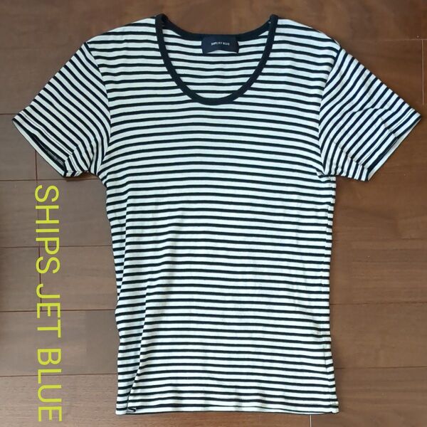 SHIPS JET BLUE 半袖 Tシャツ カットソー ボーダー柄