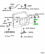 トヨタ 純正 ランドクルーザー プラド 90 バックドア ヒンジ UPR 右 Tailgate Door Hinge Set TOYOTA 未使用 LEXUS Genuine JDM OEM_画像2