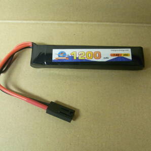 海外製　電動ガン　リポバッテリー　7.4V　1200mah 25C~50C　ストックチューブ収納タイプ