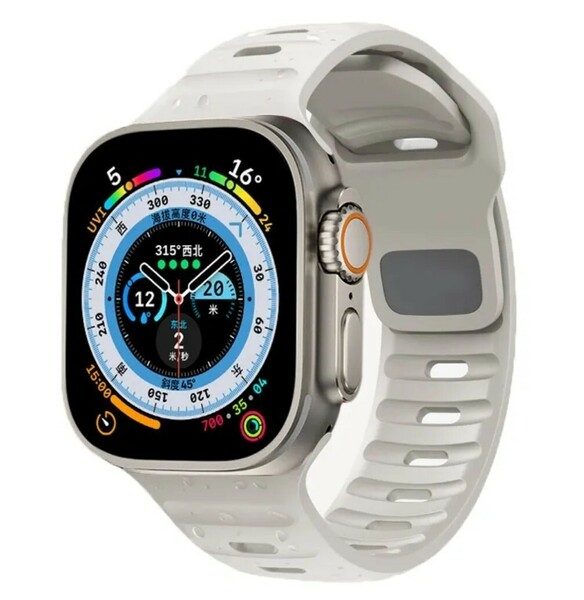 Apple Watch用 タフネス バンド ベルト 高品質シリコン スターライト