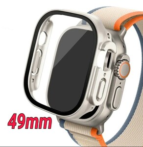 Apple Watch Ultra 画面 保護カバー バンド ベルト スターライト 49mm