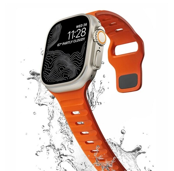 Apple Watch用 タフネス バンド ベルト 高品質シリコン オレンジ