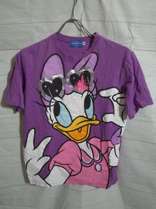 メンズ pk205 東京ディズニーリゾート Disney ディズニー Daisy Duck デイジーダック 半袖Tシャツ M パープル 紫