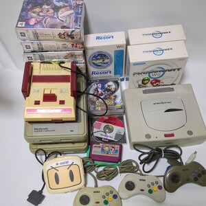 【1円出品】ゲーム機本体＋ソフトまとめ　ファミコン　スーファミ　セガサターン