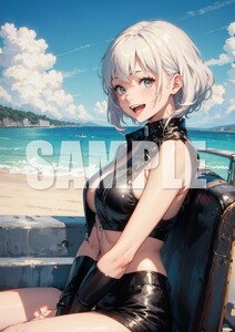 G8867【高画質】A4 アート ポスター グラビア アニメ イラスト コスプレ モデル セクシー かわいい 同人 美少女 美人 美女 水着 写真 ACG