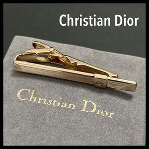 Christian Dior галстук булавка прекрасный товар зажим Gold Logo 