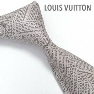 LOUIS VUITTON ルイヴィトン ネクタイ 最高級シルク パターン柄 灰