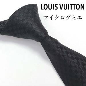 LOUIS VUITTON Louis Vuitton necktie top class silk micro Damier 